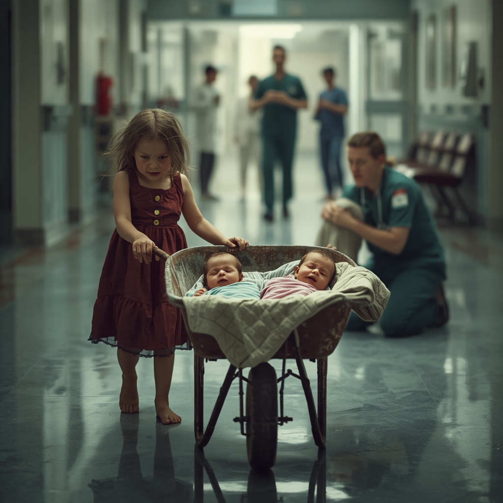 THE GIRL WHO PUSHED TWO NEWBORNS TO THE HOSPITAL