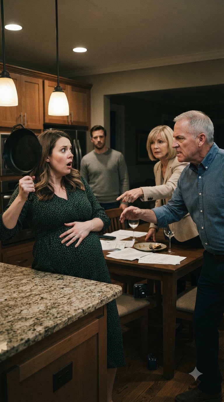 My mother-in-law pointed at my thirty-eight-week pregnant stomach and calmly said, “Hit her again.”