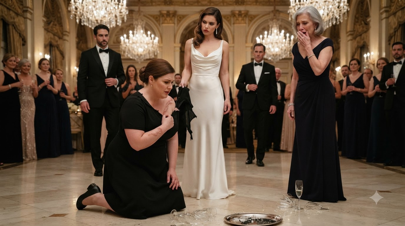 THE MAFIA BILLIONAIRE BOSS’S FIANCÉE TORE THE PLUS-SIZE MAID’S DRESS TO HUMILIATE HER, BUT THE SCAR BENEATH IT MADE HIS MOTHER WHISPER A NAME NO ONE HAD HEARD IN TWENTY YEARS