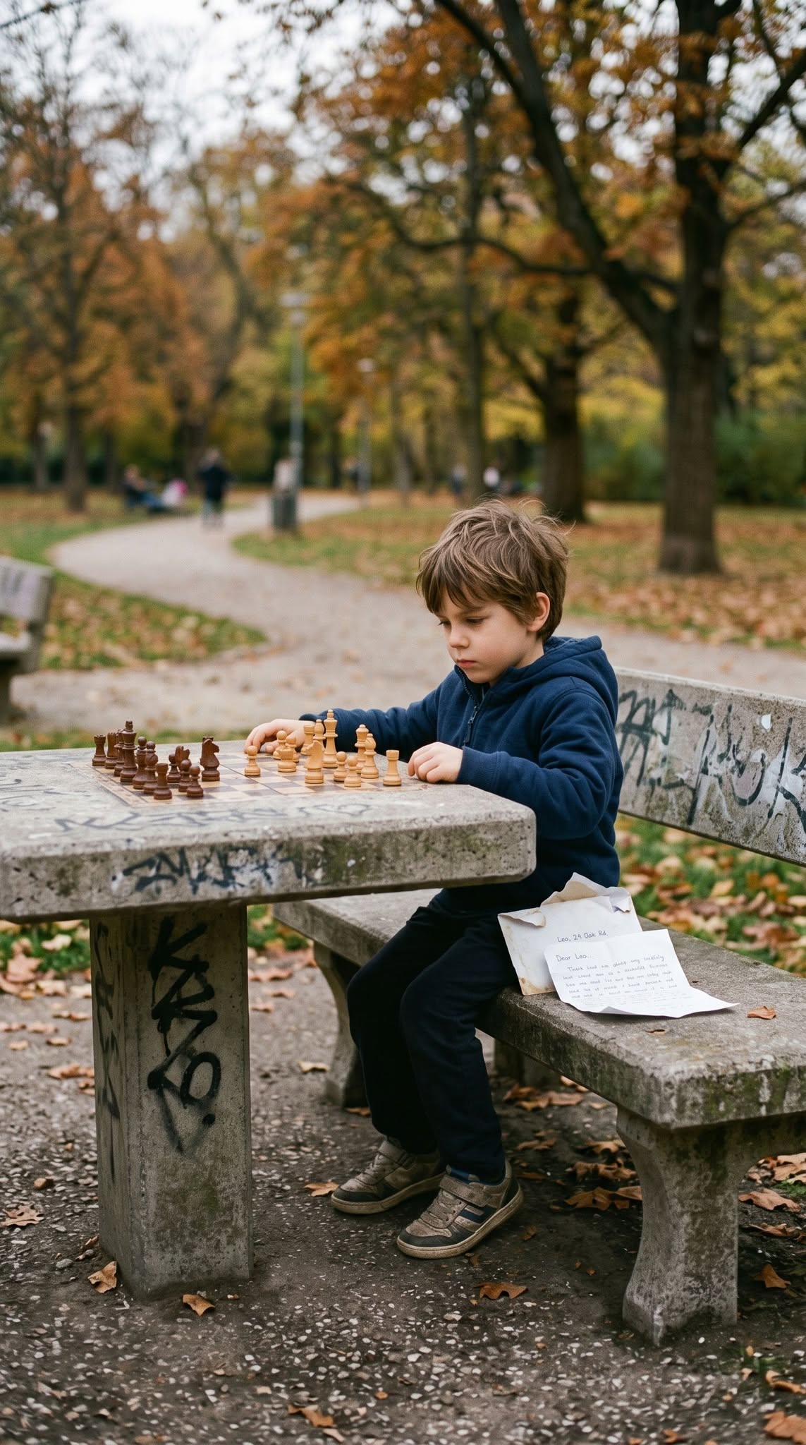 HE PLAYED CHESS WITH A STRANGER EVERY DAY FOR MONTHS—UNTIL A NOTE LEFT UNDER A PARK BENCH EXPOSED A SECRET THAT SHATTERED MY ENTIRE EXISTENCE!