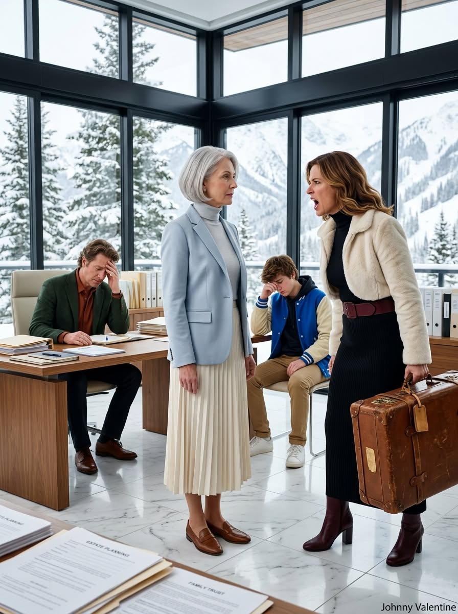 GREEDY FAMILY FORCES THEIR WAY INTO MY ASPEN CABIN TO STEAL MY FORTUNE—UNTIL THEY SEE THEIR EMBEZZLEMENT FILES FRAMED ON THE WALL!