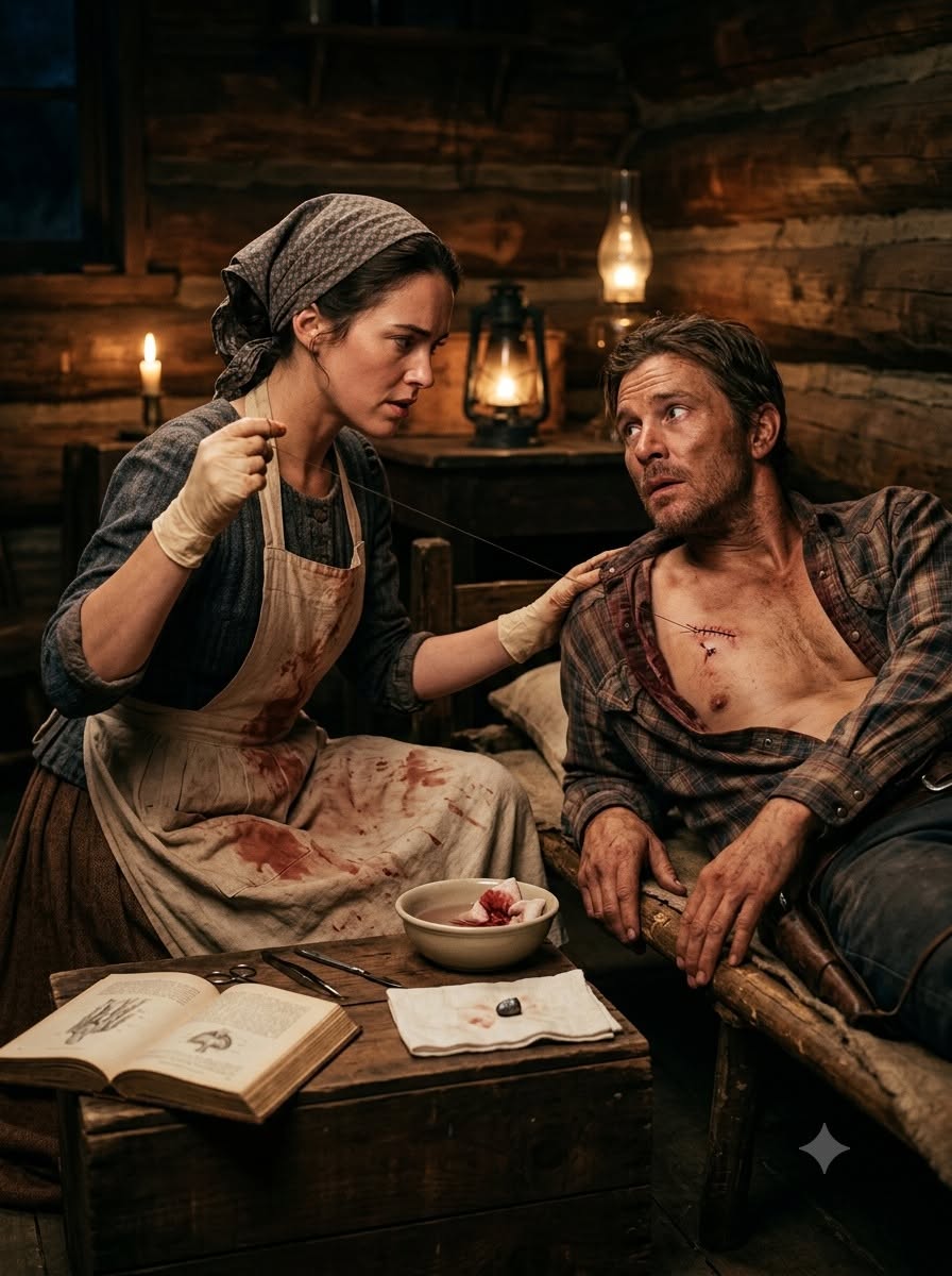 NOBODY TOLD THE COWBOY HIS BRIDE WAS A DOCTOR — UNTIL SHE CUT A BULLET OUT OF HIS CHEST AND SAVED HIS LIFE!