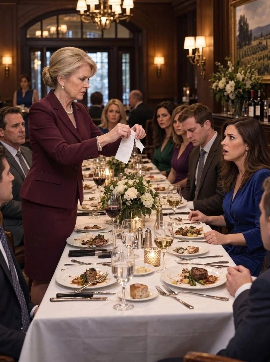 They Left Me Out of Their 10th Anniversary Dinner and Handed Me a $2,243 Bill, Laughing "You're Our ATM!"—So I Ripped It in Half, Cut Off Every Single Cent, and Watched Their Luxury Life Collapse Overnight!