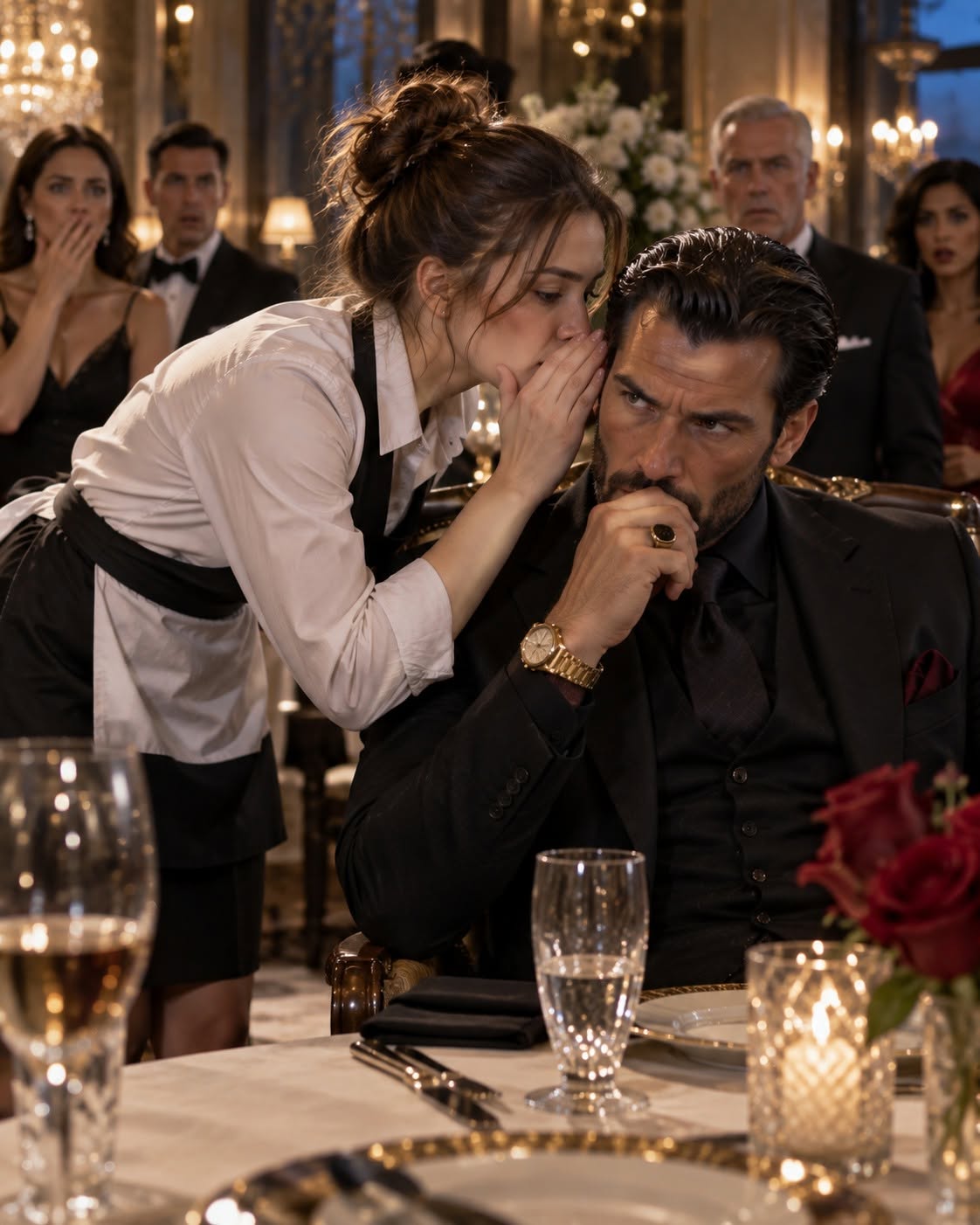 The Mafia Don Dropped His Gun When a Clumsy Waitress Whispered His Real Name—Then He Locked Down the Entire Estate!
