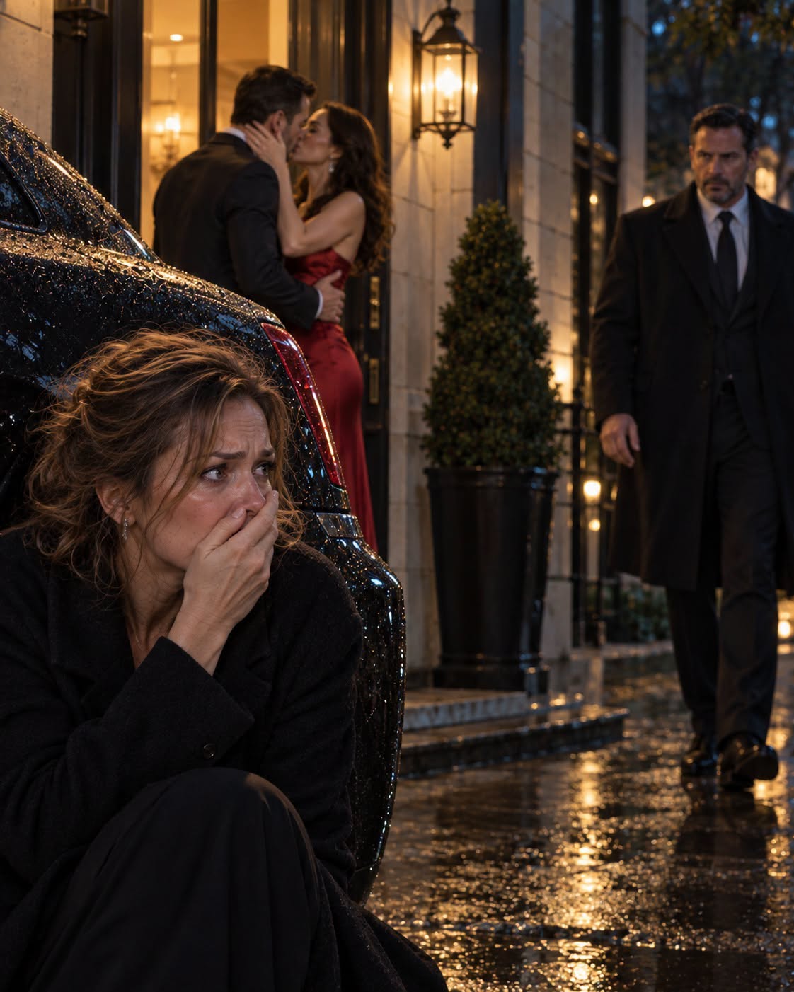 She Found Her Husband Kissing the Most Feared Mafia Boss’s Wife—Then the Don Stepped Out of the Rain and Made Her an Unbelievable Offer!