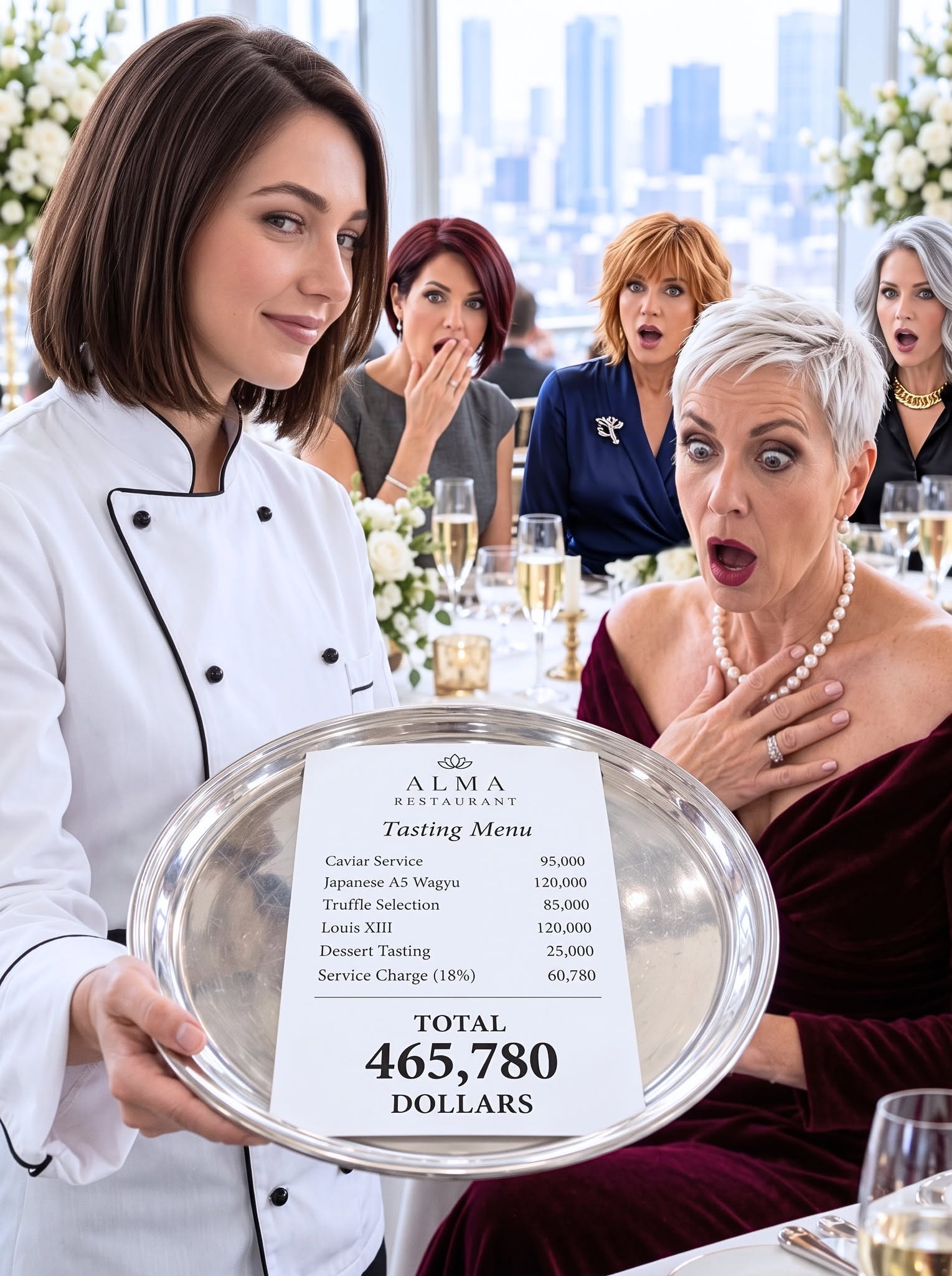 MIL BRAGS ABOUT HER SON'S MISTRESS AND HIS EXPENSIVE TASTING MENU LUNCH AT HER DAUGHTER-IN-LAW'S RESTAURANT — UNTIL THE $23,289 BILL LANDS AND THE FOLDER OPENS!