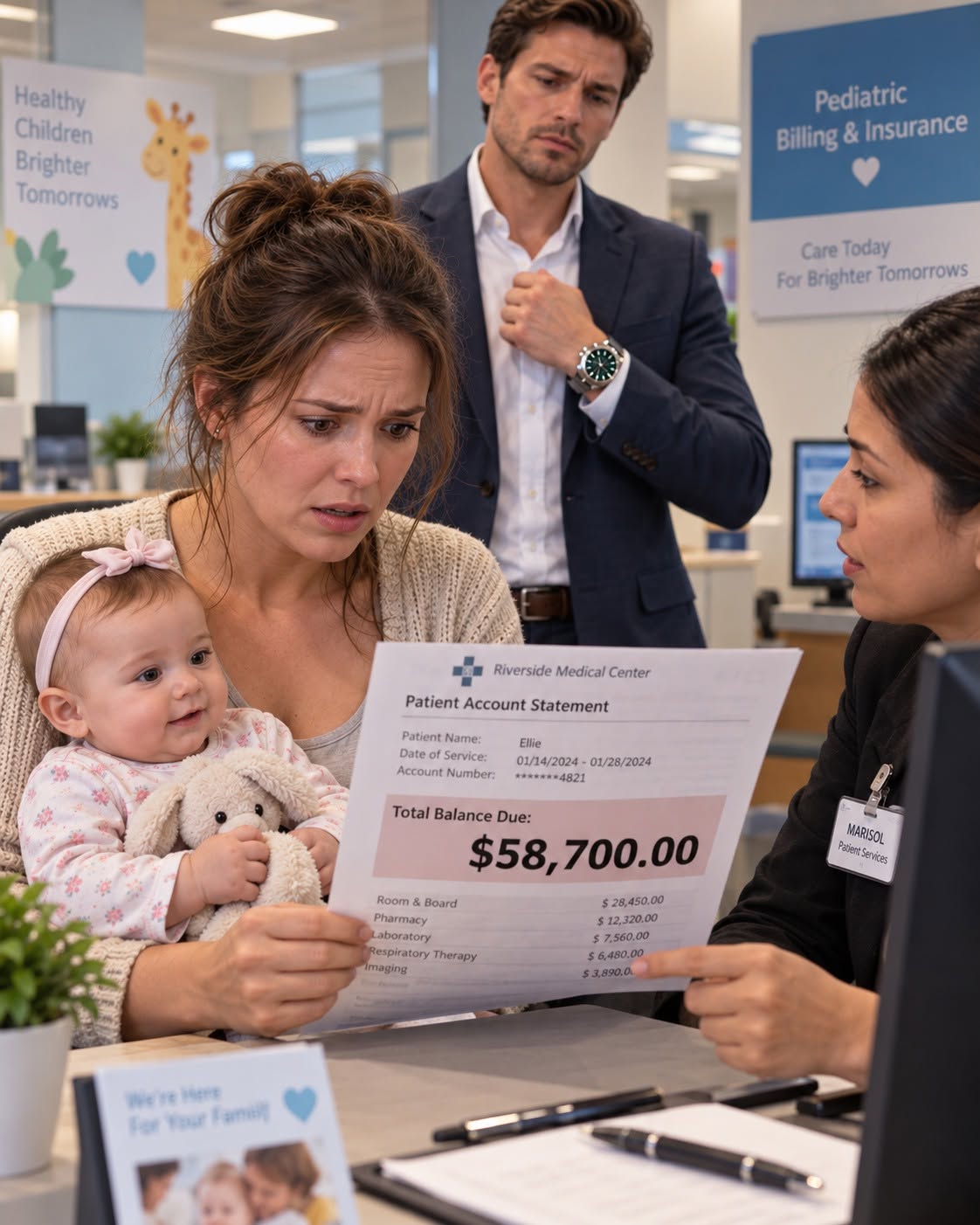 HER HUSBAND BOUGHT A LUXURY WATCH WHILE THEIR SICK BABY HELD A $58,700 HOSPITAL BILL—BUT WHEN SHE DISCOVERED HIS HIDDEN SECRET, HIS ENTIRE WORLD COLLAPSED!