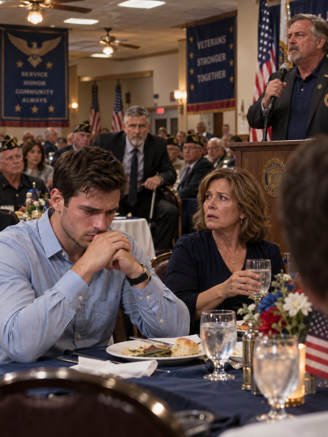 Humiliated By My Father At A Veterans Banquet As A "Coward," I Stayed Silent Until My Old Platoon Sergeant Stood Up With A Cane To Reveal The Terrifying Truth!