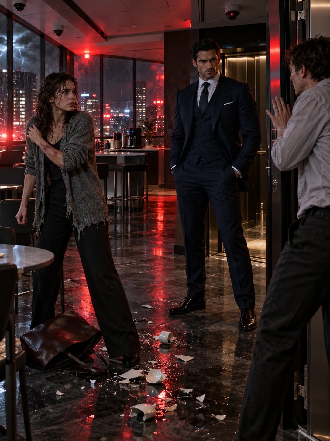 The Quiet Accountant Thought He Could Stalk Her in the Empty Office Tower—Until the Billionaire Owner Cut the Lights, Stepped Out of His Private Elevator, and Revealed He Had Been Watching Her Too