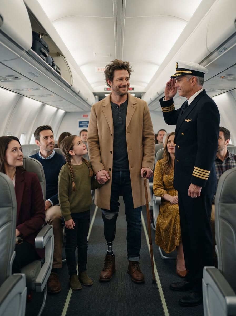 The Billionaire Tried To Kick A Disabled Veteran And His Little Girl Out Of Their Seats—Then The Pilot Saw Who He Really Was!