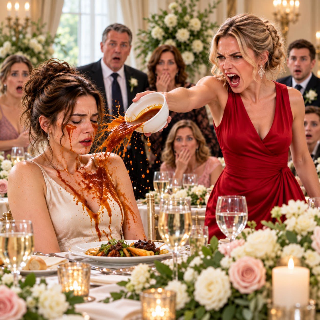 She Ruined My Silk Blouse With Red Wine Sauce at a Family Dinner. The Next Morning, Her $8M Wedding Venue Was Gone—And So Was Every Cent They Stole!
