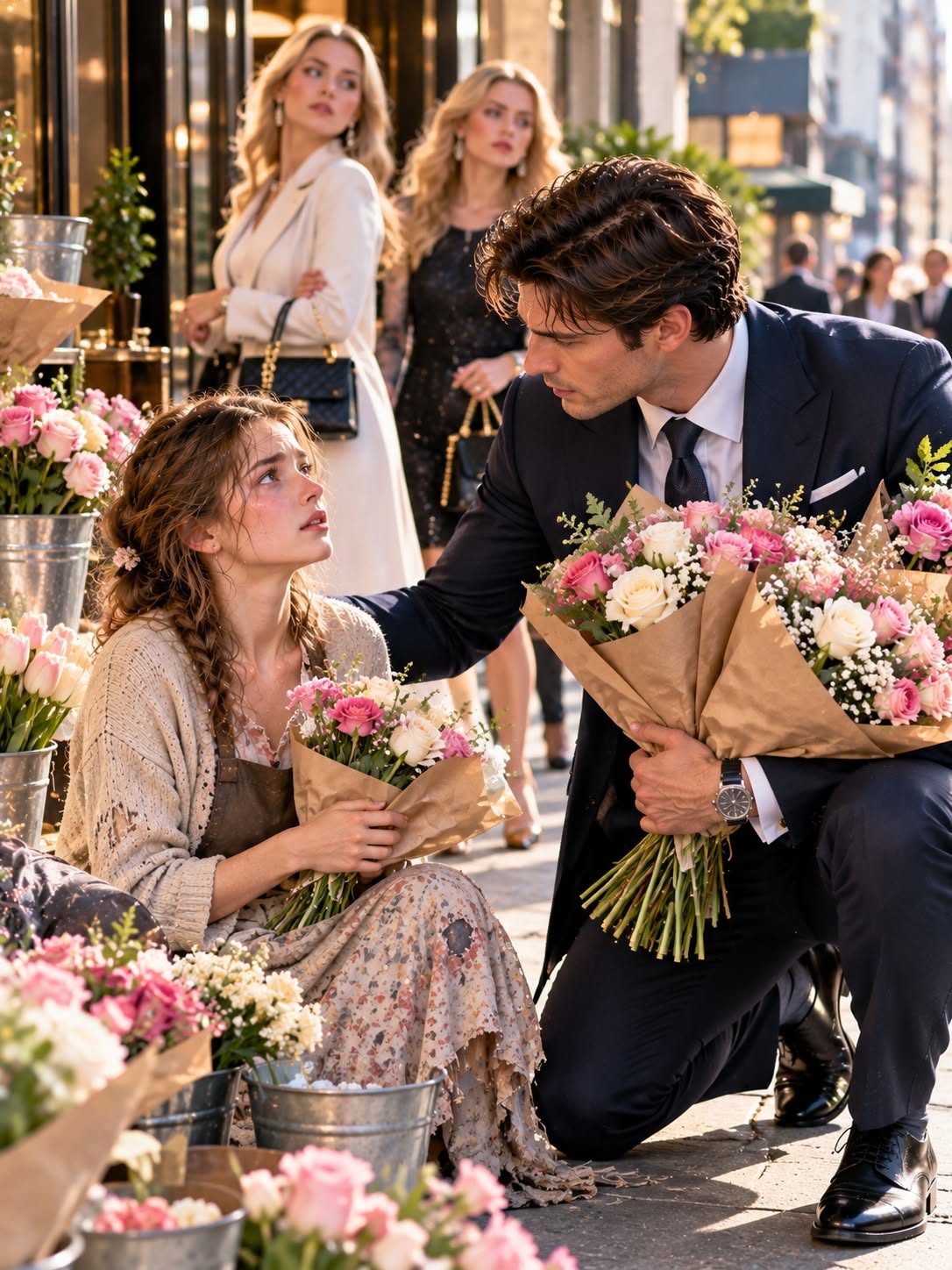Millionaire Saw the Flower Girl Being Ignored — He Bought Them All, Ignited a Nationwide Firestorm, and Permanently Altered Her Destiny Forever!