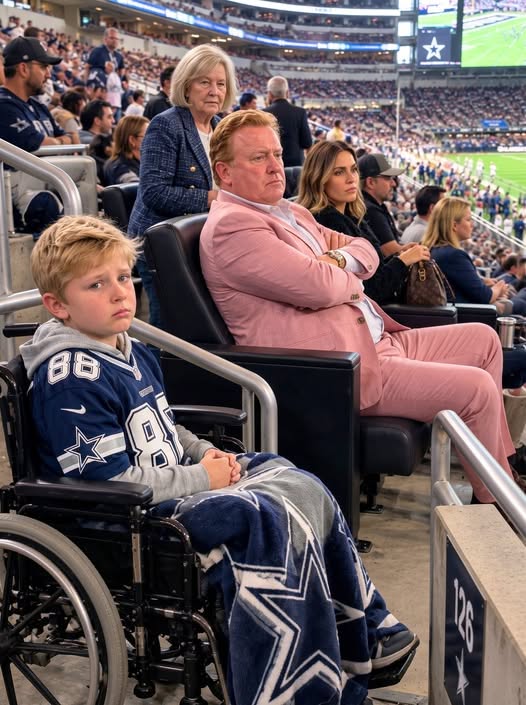A Wealthy Man Stole a Disabled Boy’s Stadium Seat—Then the Woman Behind Him Stood Up and Delivered a Shocking Lesson