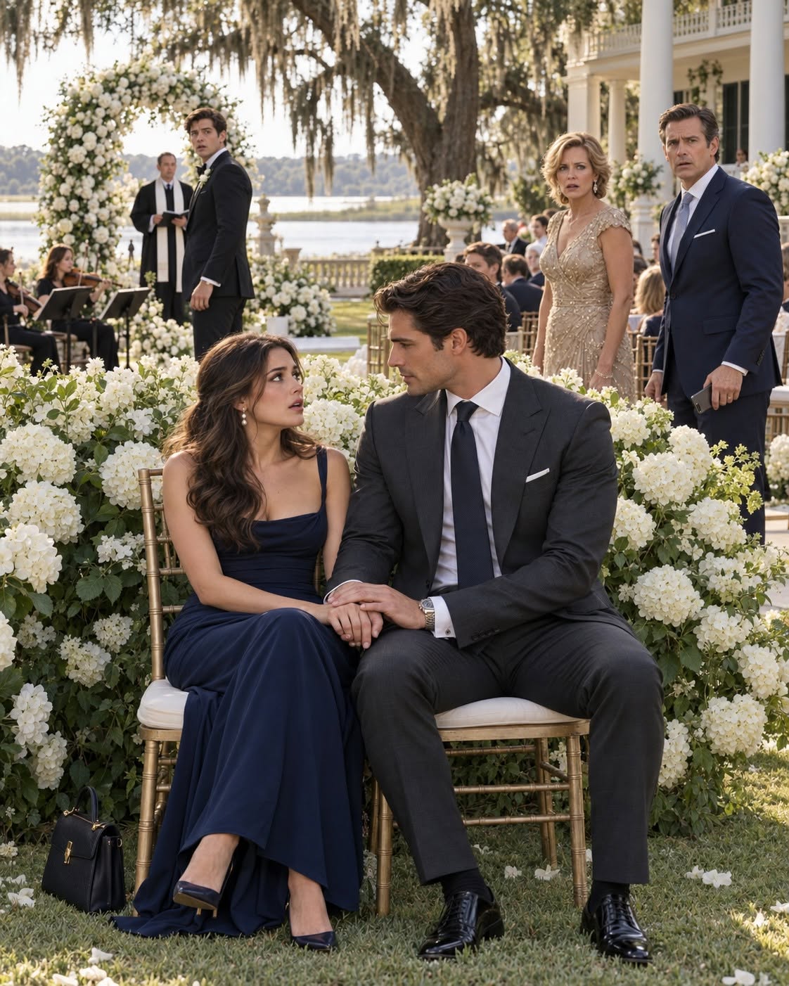 THE GROOM’S MOTHER SAT ALONE BEHIND THE HYDRANGEAS—UNTIL A BILLIONAIRE GHOST FROM HER PAST DESTROYED THE WEDDING!