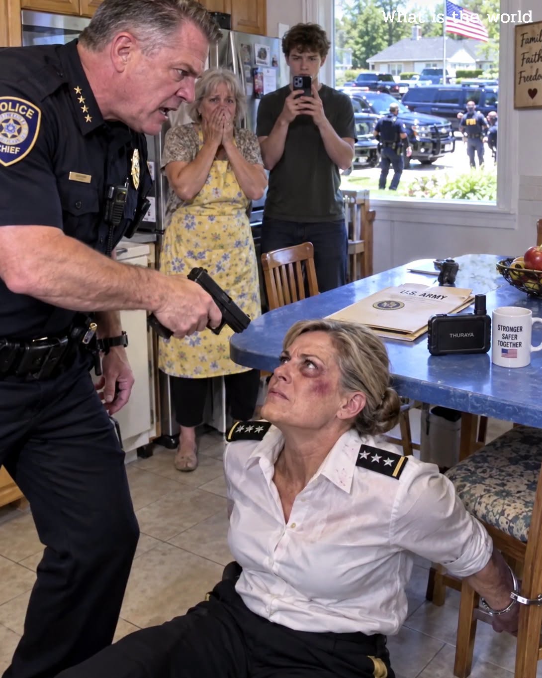 COP STEPFATHER CUFFED A FEMALE GENERAL ON A SECURE PENTAGON CALL—THEN 5 BLACK SUVS SHATTERED HIS FRONT YARD!