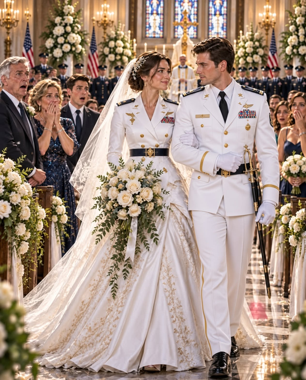 DAD DESTROYED MY 4 WEDDING GOWNS AT 2 AM AND SMIRKED "NO DRESS, NO WEDDING"—UNTIL A SHOCKING GUEST ROCKED THE CHURCH DOORS!