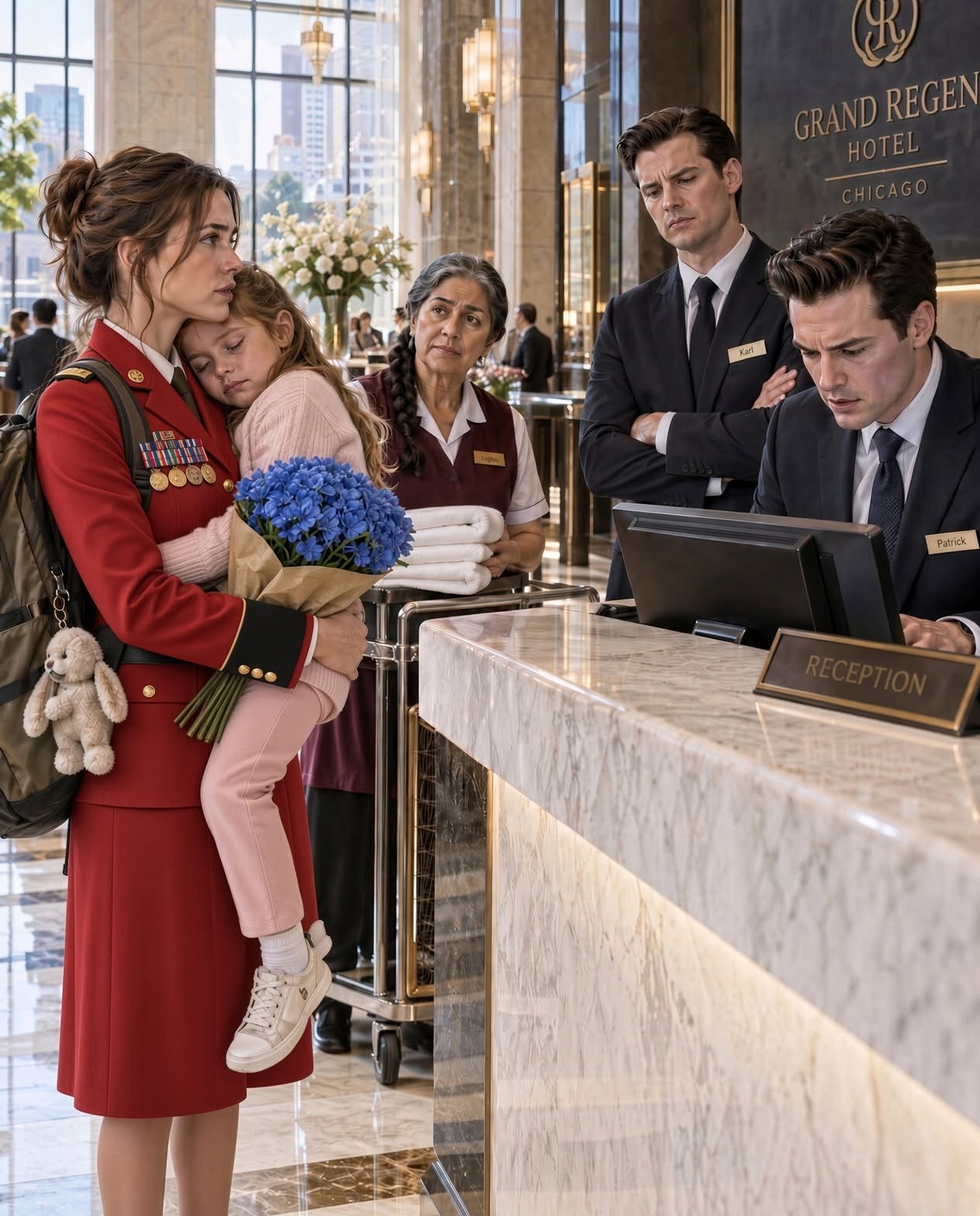 SHE WAS TURNED AWAY FROM HER OWN LUXURY HOTEL WHILE CARRYING HER SLEEPING DAUGHTER—THEN THE STAFF DISCOVERED WHO SHE REALLY WAS, AND IT WAS TOO LATE