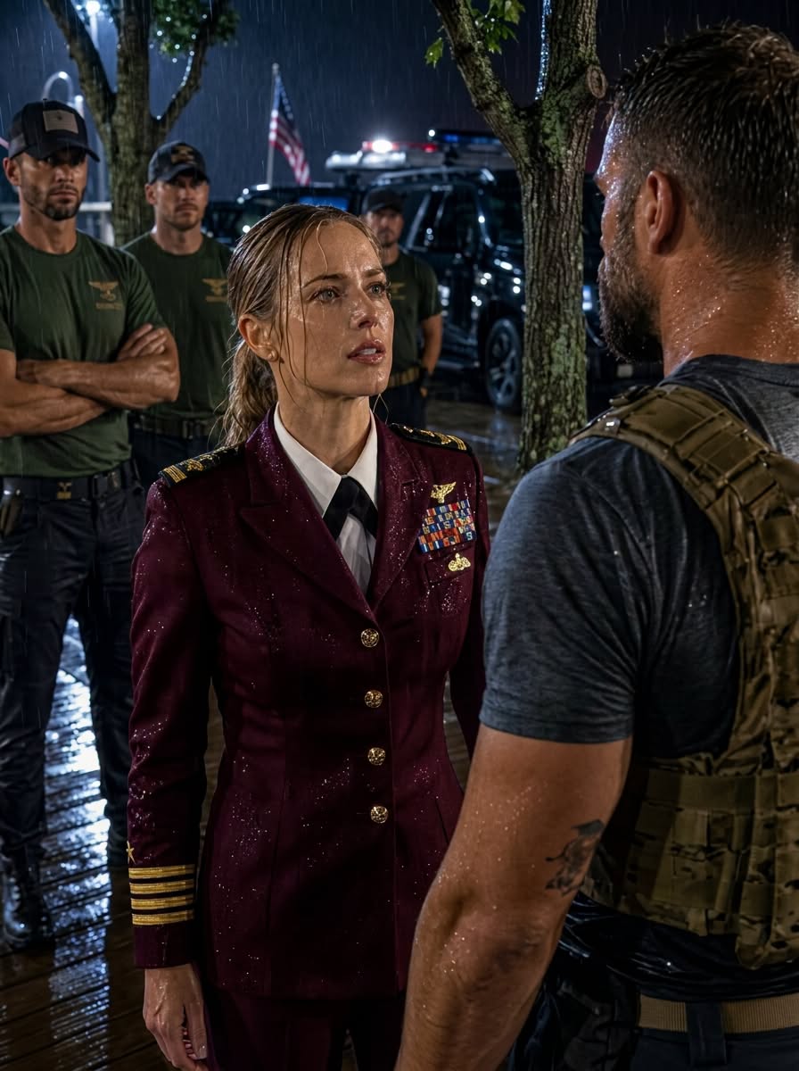 Arrogant Navy SEAL Threw a Drenched Woman Into the Freezing Harbor—Then Froze in Terror When He Saw the Three Stars on Her Collar and Triggered a Federal Investigation!
