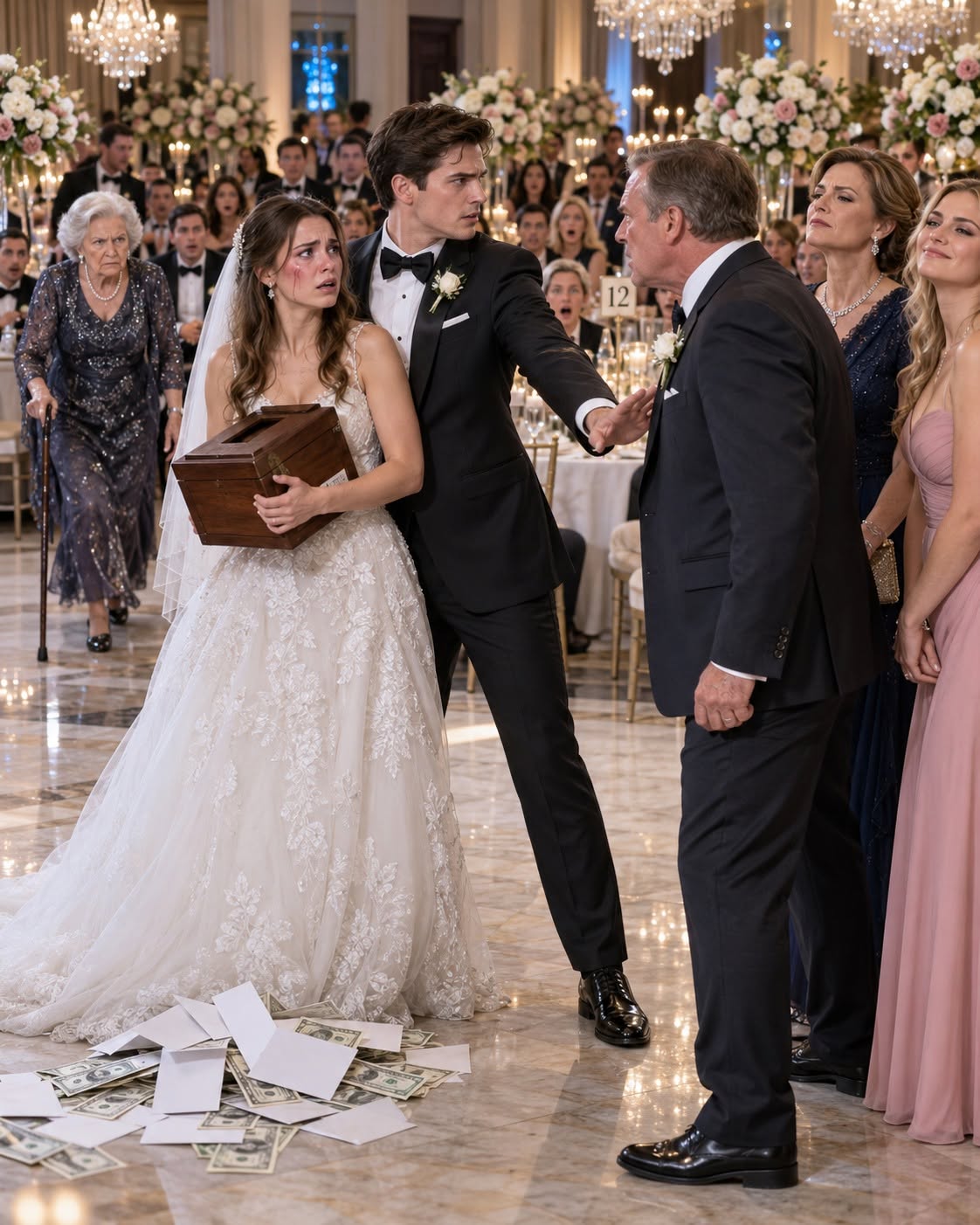 My Dad Slapped Me at My Wedding Because I Refused to Hand Over Our Envelope Money to My Spoiled Sister—Then My Estranged Grandma Stood Up at Table 12 and Exposed the Ultimate Betrayal!