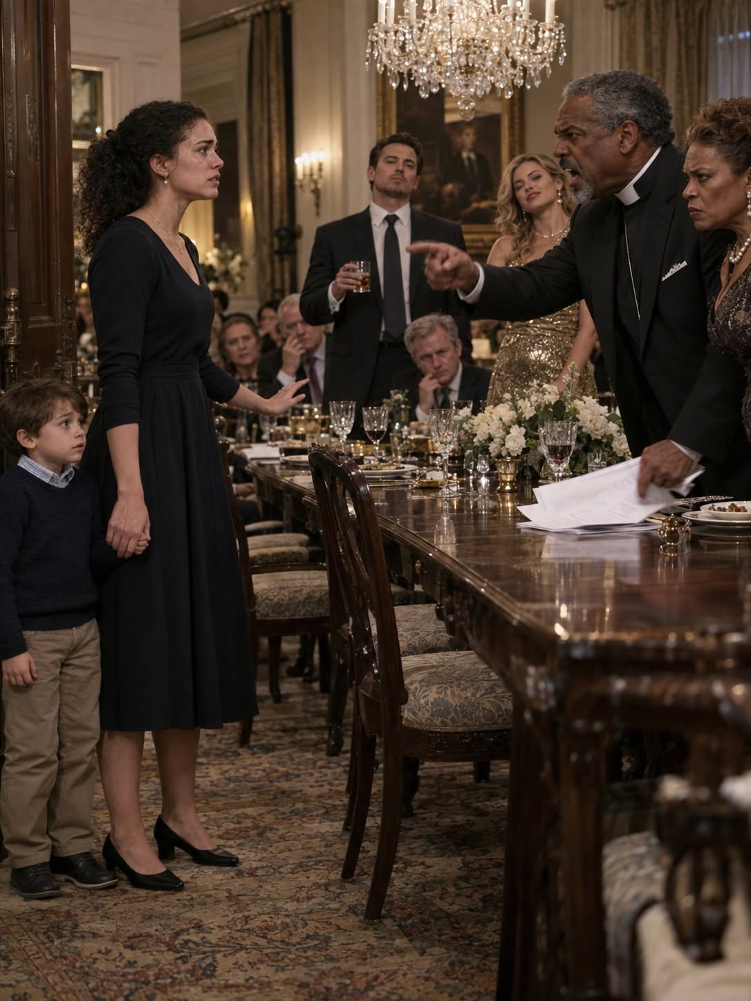 THE BISHOP FATHER DISOWNED HIS DAUGHTER OVER A ‘STREET KID’—UNTIL A BILLIONAIRE KNEELED IN HER APARTMENT AND REVEALED WHO THE BOY REALLY WAS!