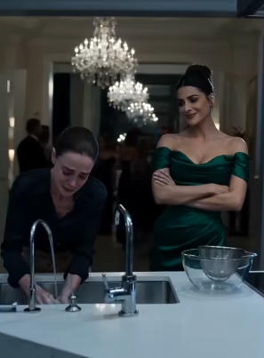 THE EX-WIFE WASHED DISHES IN THE KITCHEN... THEN 1 QUESTION SHATTERED THE PARTY