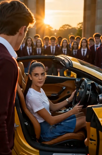 THE POPULAR BOY MOCKED A QUIET GIRL... THEN 1 LUXURY CAR SHATTERED HIS PRIDE