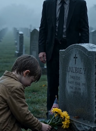 The Secret Brother Waiting in the Rain at the Fresh Tombstone