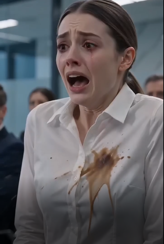 Full: SHE POURED COFFEE OVER A YOUNG EMPLOYEE—BUT THE STAIN REVEALED WHAT THE ENTIRE OFFICE HAD BEEN HIDING.