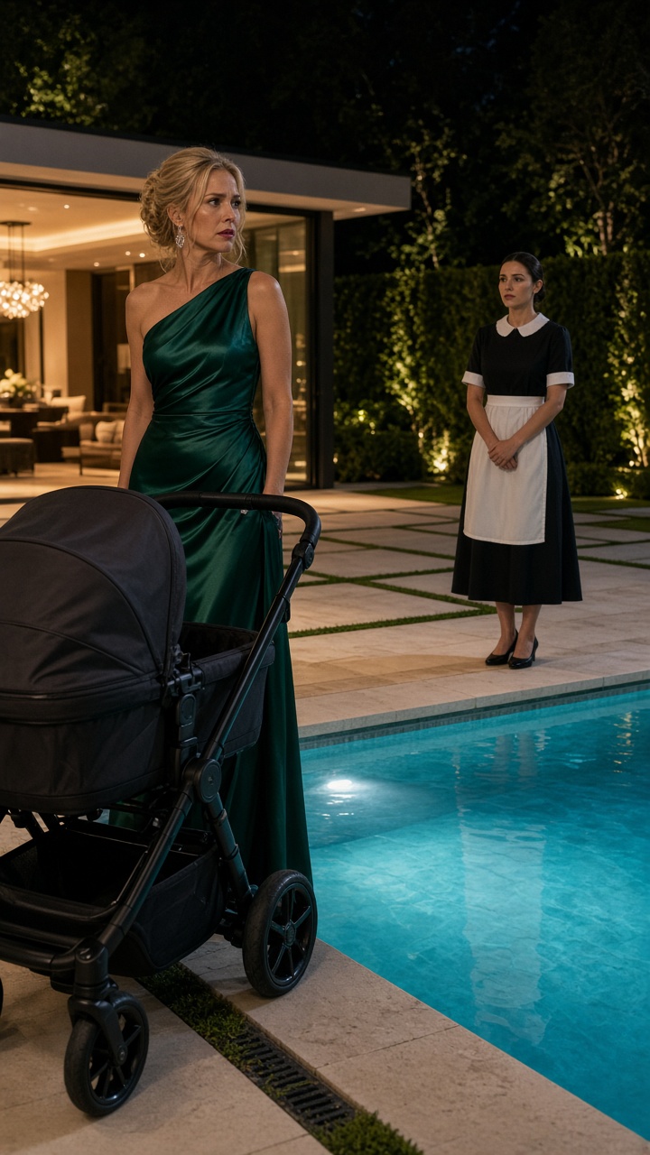 She Pushed the Baby Stroller Into the Pool—But the Maid Saw Everything