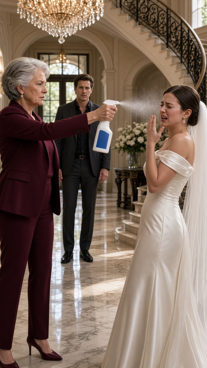 The Older Woman Sprayed the Bride in the Face—Then Her Phone Rang