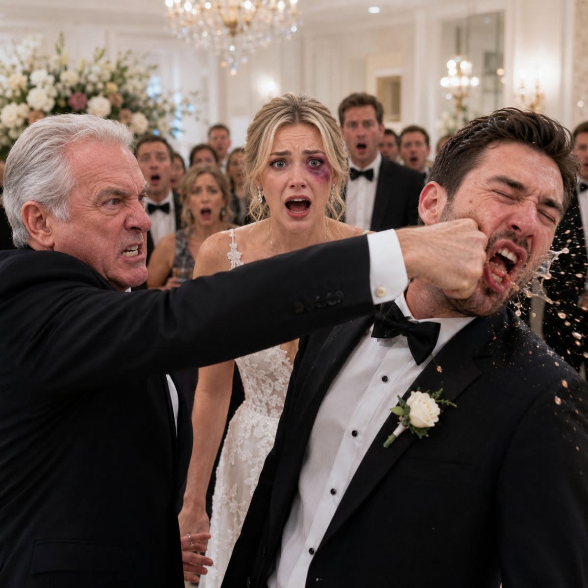 On my wedding day, my father saw the bruise on my face and froze. “My daughter… who did this to you?