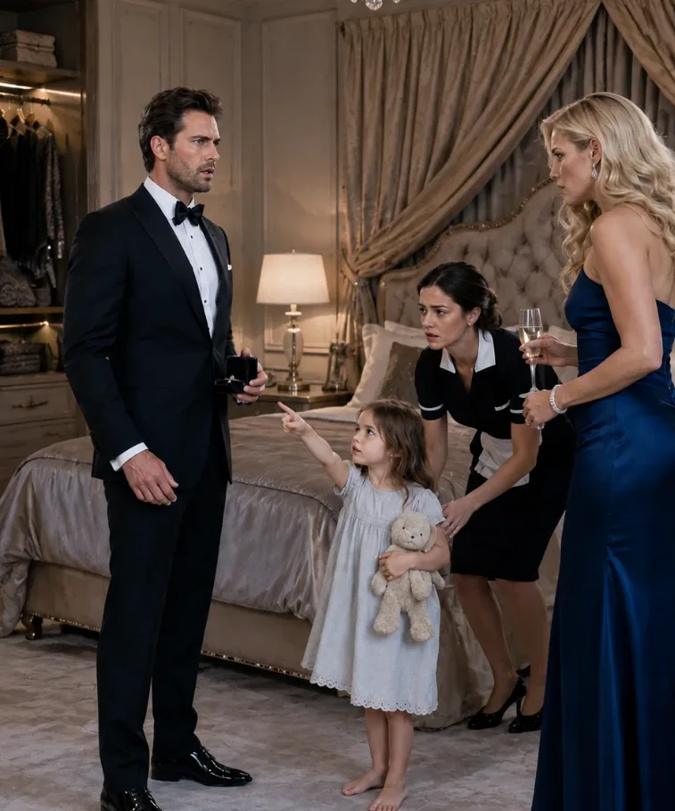 A barefoot four-year-old ruined the engagement party with one sentence: “The blue lady goes into your dead wife’s closet at night.”