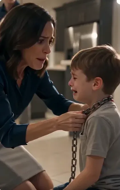 My 4-Year-Old Went Silent—Then I Found Him Chained Beside The Dog Bowls