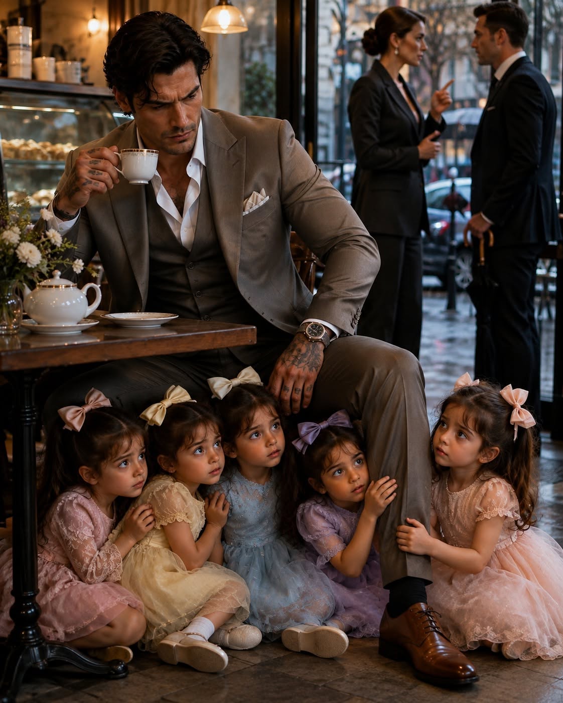 The night four terrified little girls crawled beneath my table and begged me to pretend I was their father