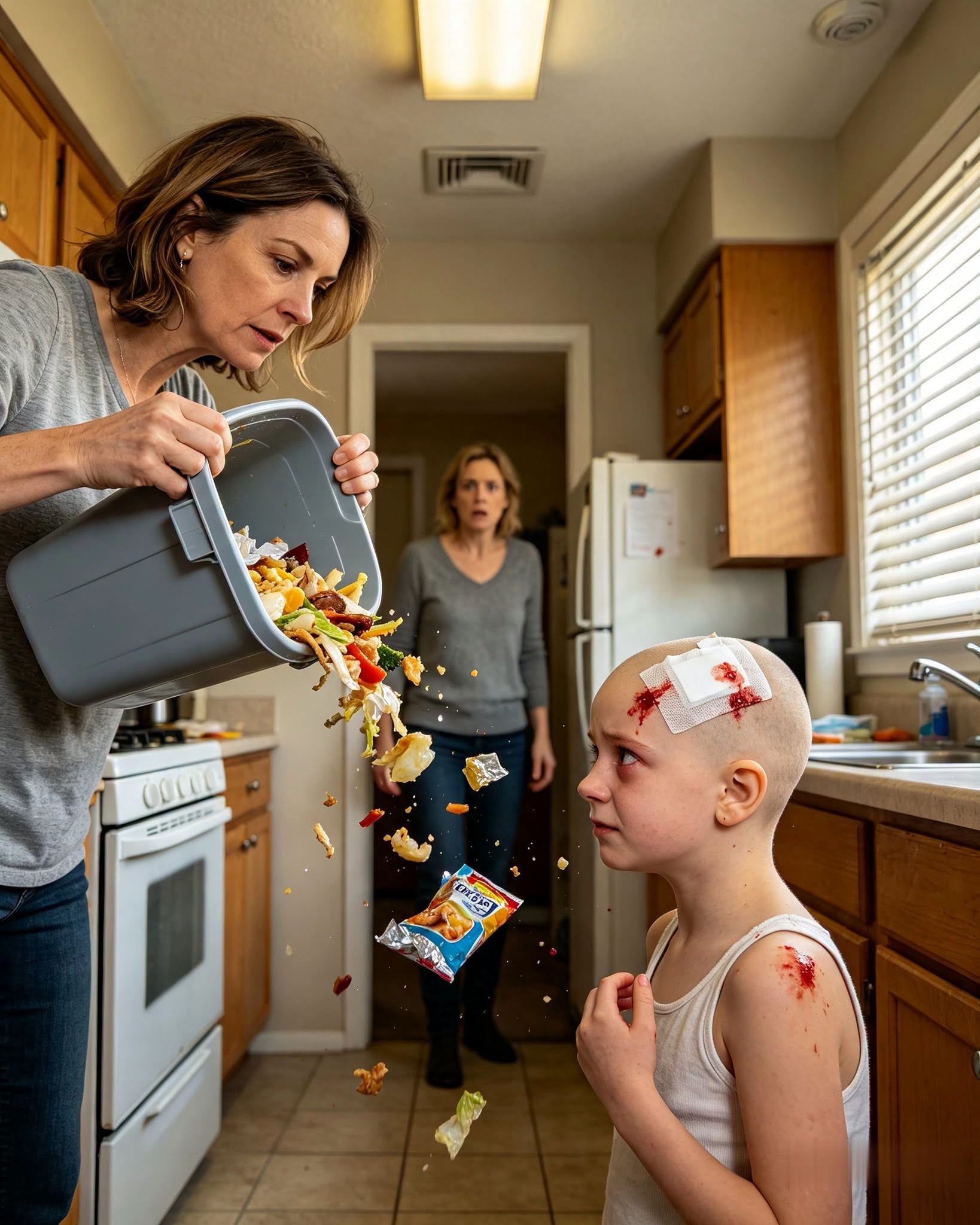My eight-year-old daughter was fighting brain cancer when her stepmother dumped the kitchen trash over her head because she threw up after treatment
