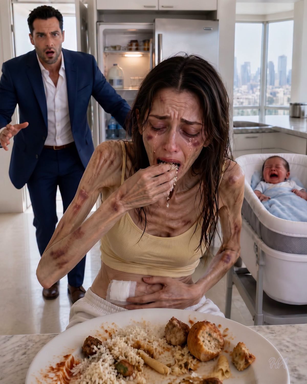 I came home early to meet my newborn son and found my wife bleeding, starving, and trying to keep him warm in a freezing apartment