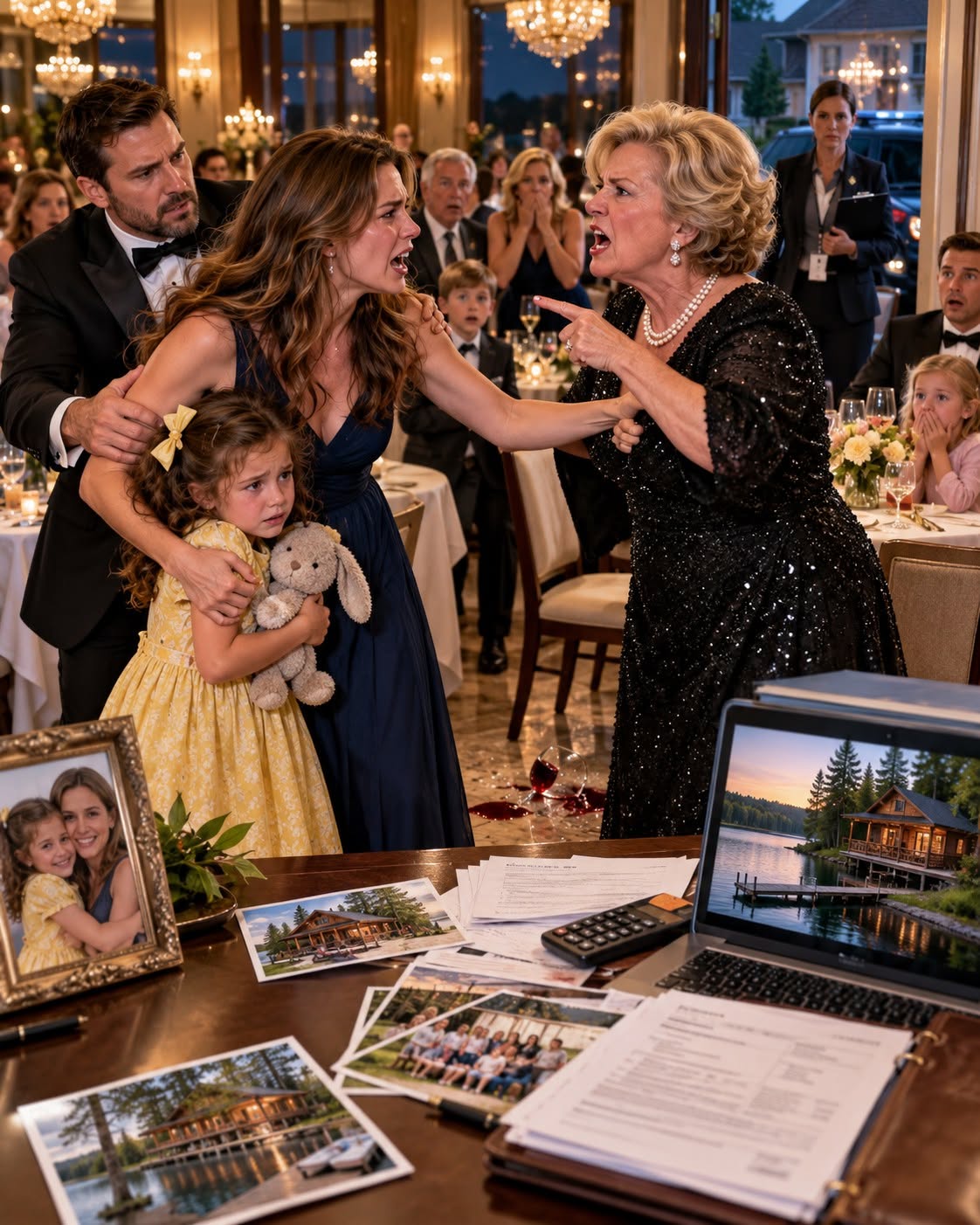 At her birthday toast, my mother pointed at my six-year-old adopted daughter and kicked her out