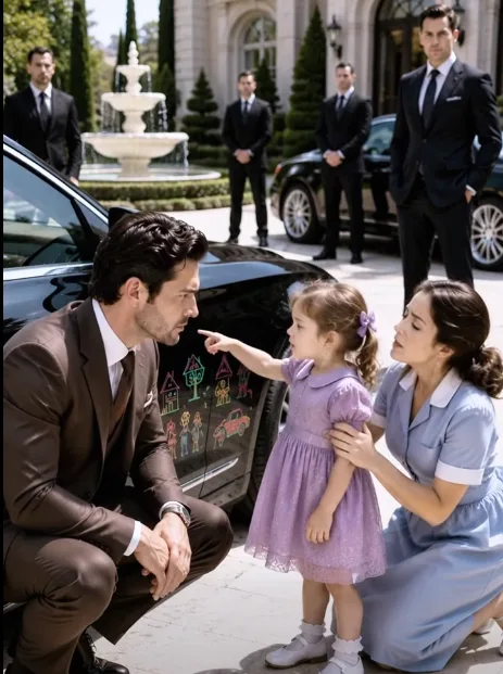 At 12:24 that afternoon on the Moretti estate driveway, I saw my three-year-old daughter dragging a red crayon across Dante Moretti’s million-dollar car.
