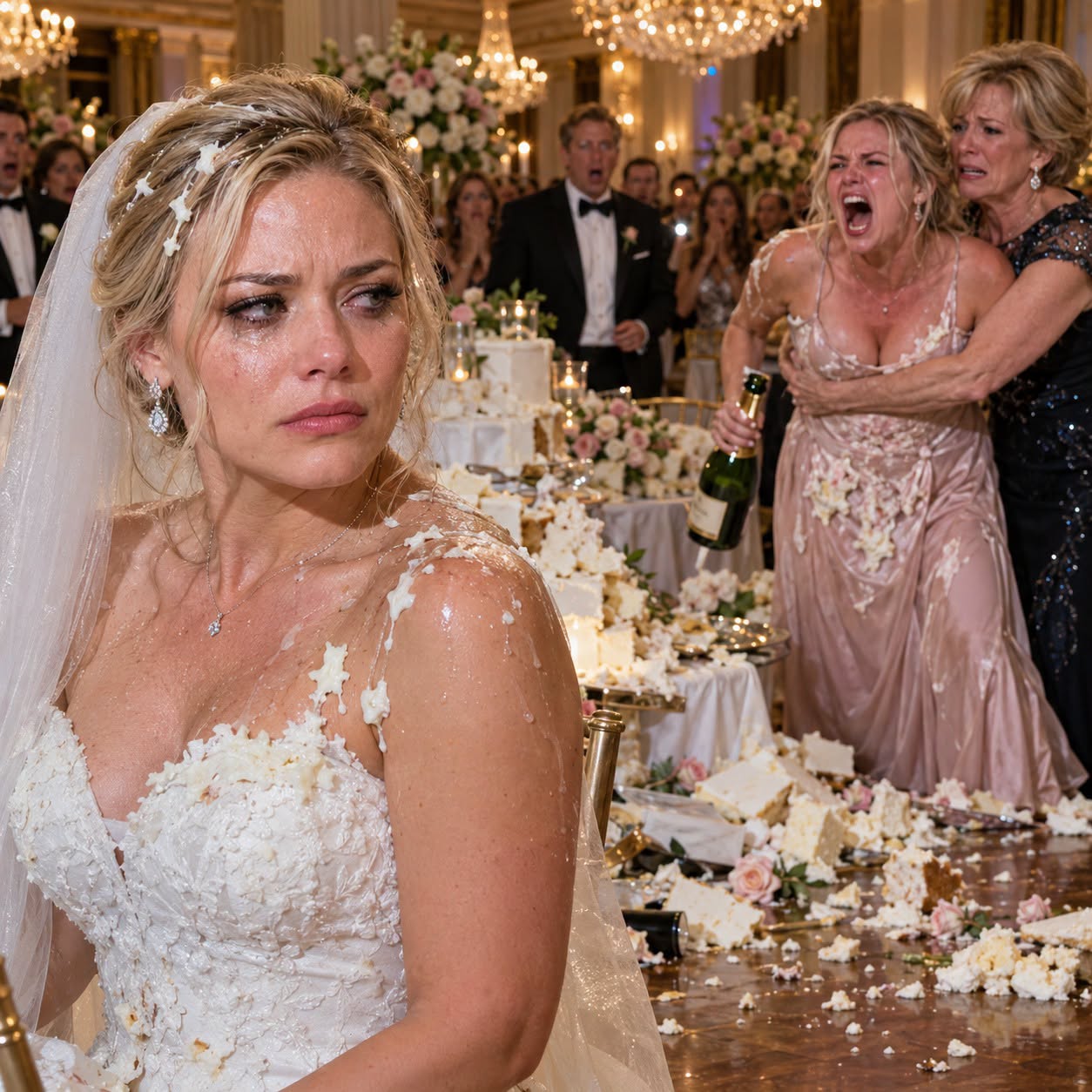 ON MY WEDDING DAY MY SISTER MADE A SCENE THREW CHAMPAGNE SMASHED MY CAKE AND SHOUTED 'THIS IS WHAT YOU GET FOR ACTING LIKE YOU'RE BETTER