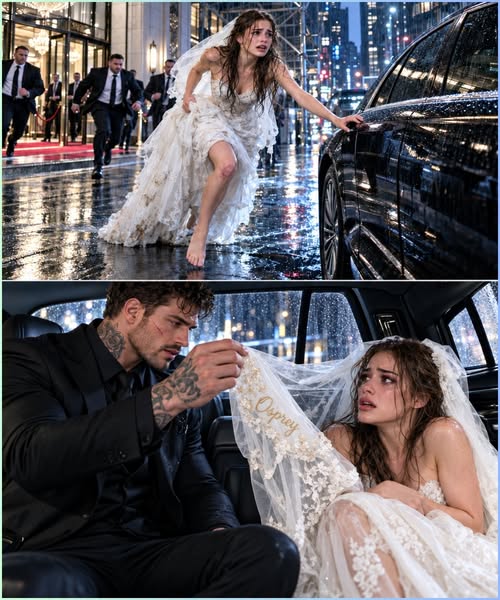 "Still in Her Wedding Gown, She Hid in a Mafia Boss’s Car—Then He Read the Name Sewn Into Her Veil