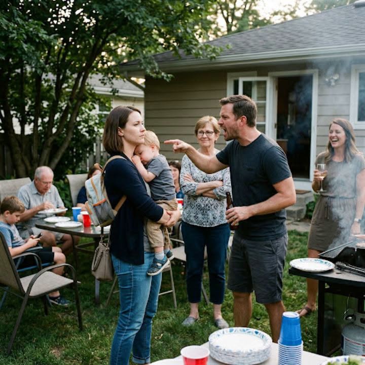 My husband pointed toward the door at his family barbecue and roared, "Apologize to my mother or get out."
