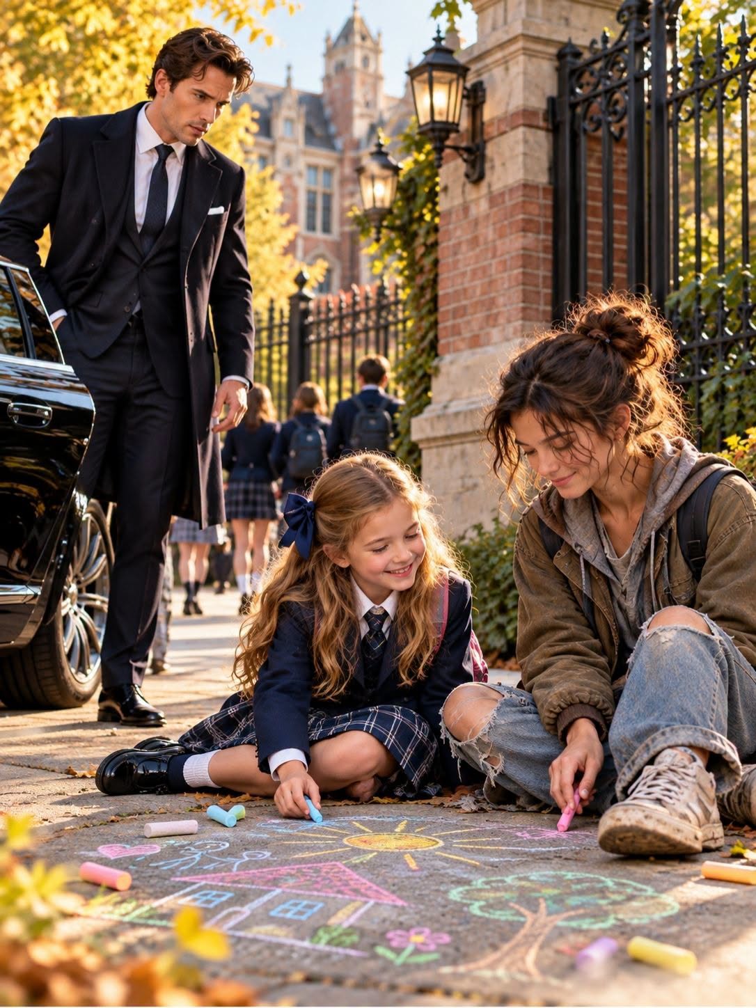 MY DAUGHTER HADN'T LAUGHED SINCE HER MOTHER DIED — THEN I FOUND HER ON A CURB BESIDE A HOMELESS GIRL