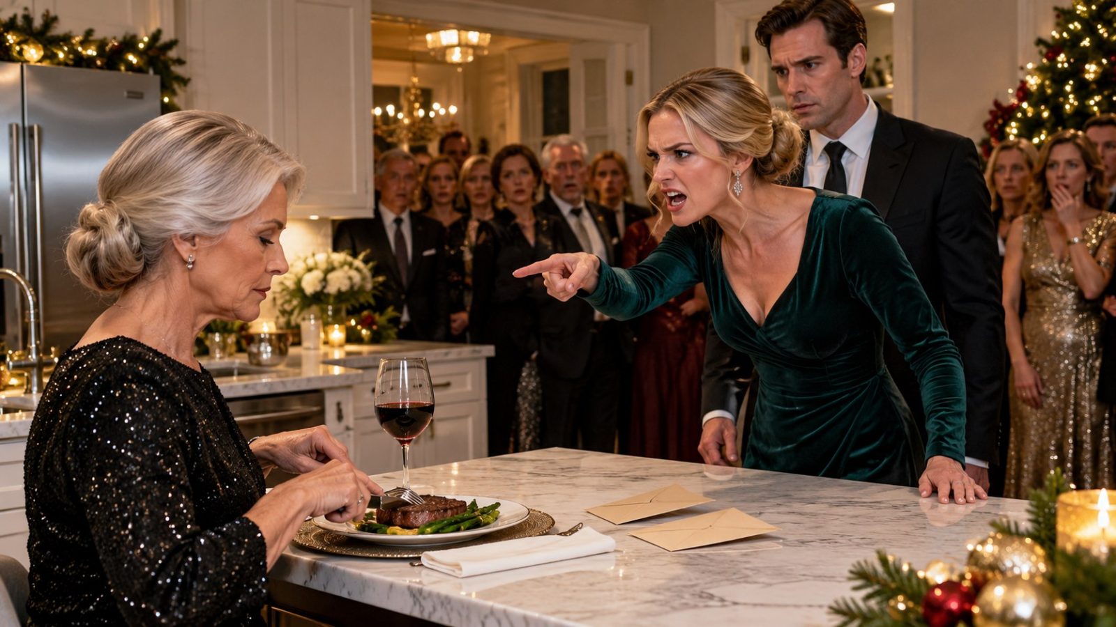 Where the hell were you, you damn old woman? My family is starving, and the table still isn’t set!” my daughter-in-law screamed across my kitchen on New Year’s Eve