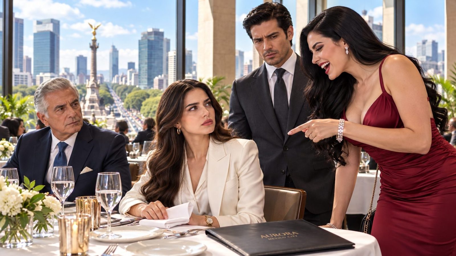 Three days after my divorce, my ex-husband’s mistress pointed at the silver-haired man sitting across from me at a restaurant on Paseo de la Reforma and laughed
