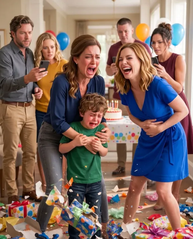 My family laughed as my sister ruined my eight-year-old son’s birthday presents