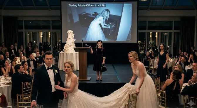 When the projector flickered on at the wedding of the century, it wasn't a romance video that played—it was the bride's biggest crime.