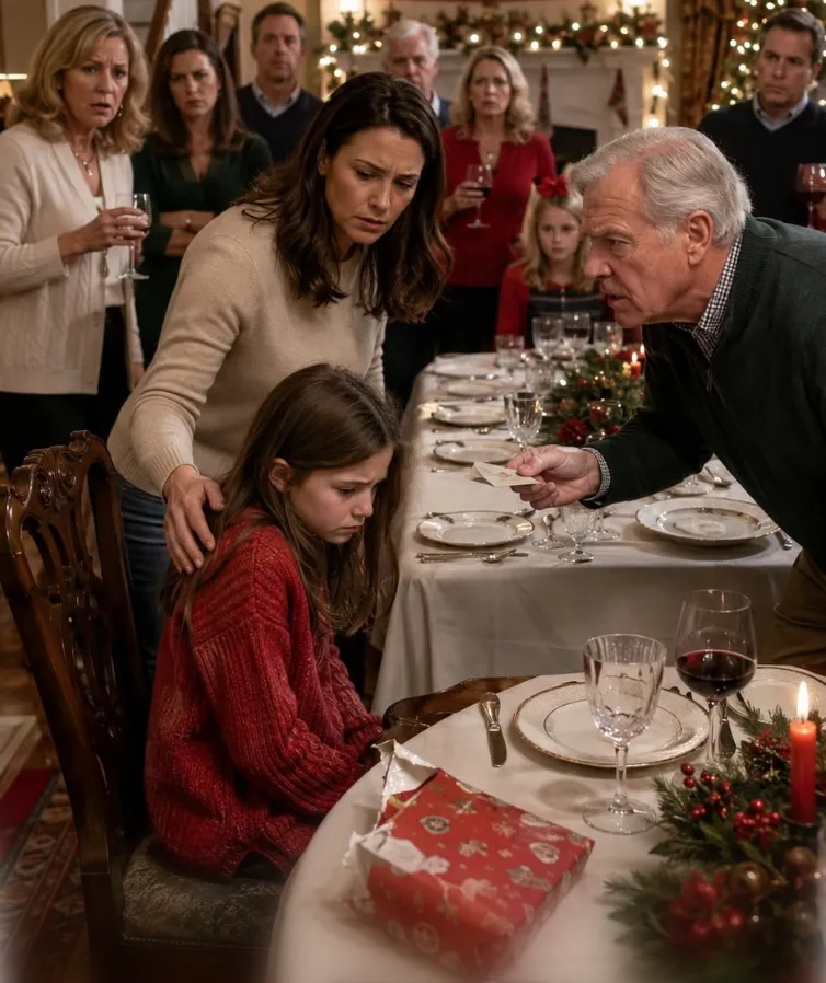 At Christmas dinner, my father made my nine-year-old daughter leave the chair beside him and said it was reserved for his “real” grandchild