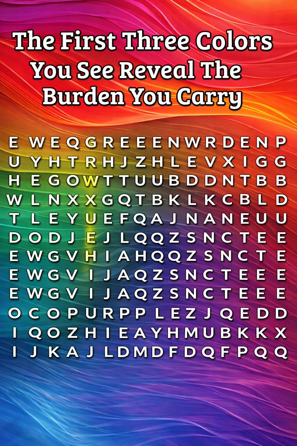 The First 3 Colors You Spot Reveal Your Hidden Emotional Burden