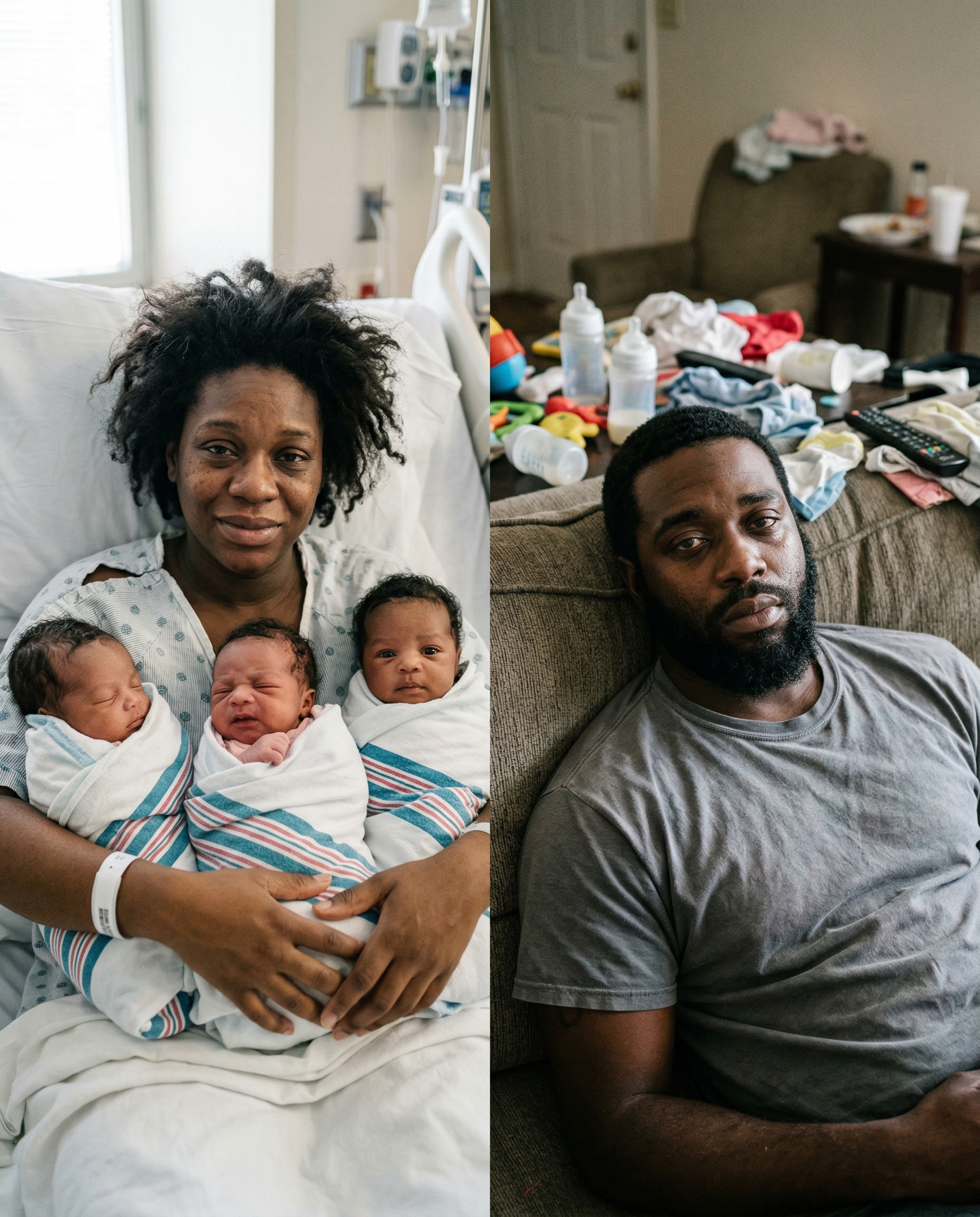 I Came Home With Newborn Triplets… and My Husband Was Angry About the Mess