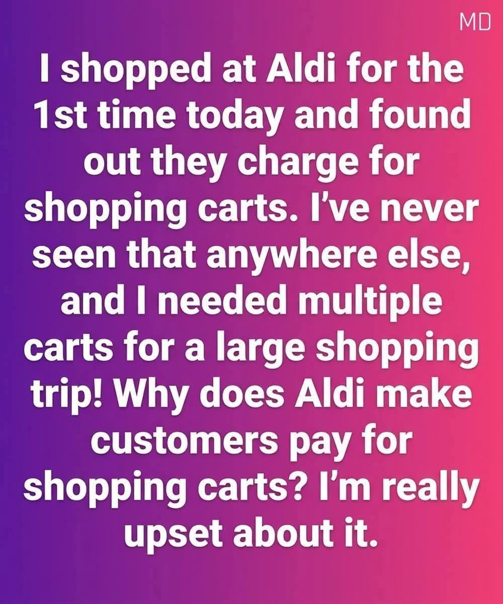 The Simple Reason Aldi Uses a Coin Deposit for Shopping Carts